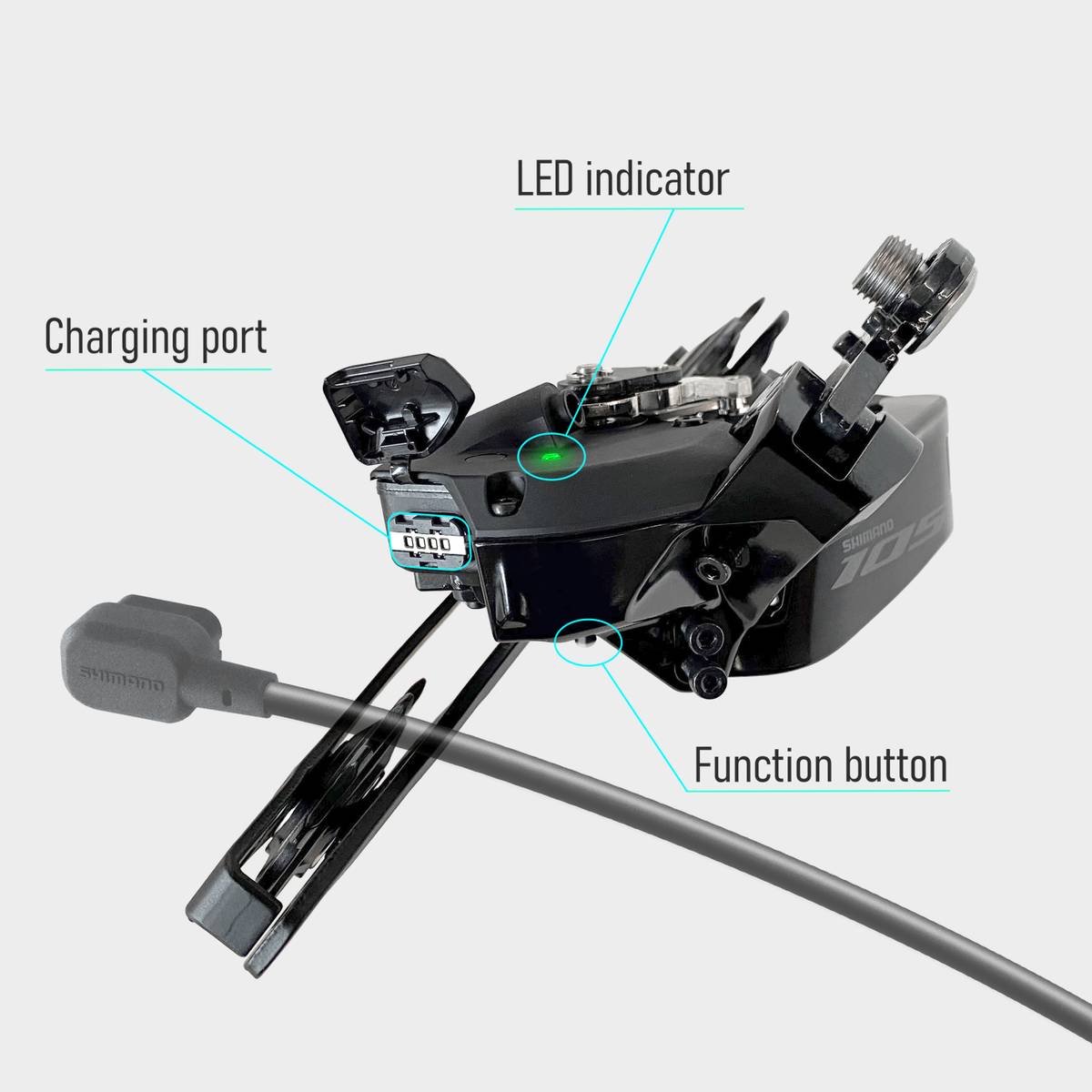 Shimano 105 RD-R7150 Di2 12-delt Bakgir