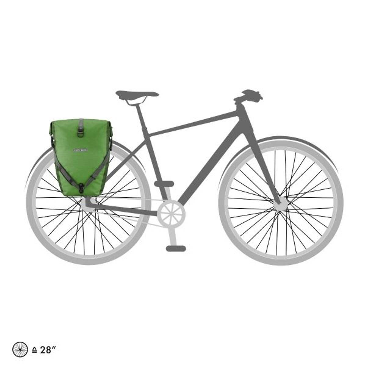 Ortlieb Back-Roller Plus Sidevesker, Grønn
